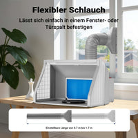 Cabina di aspirazione per verniciatura 9m³/min con LED, manopola e doppia ventola Regolabile