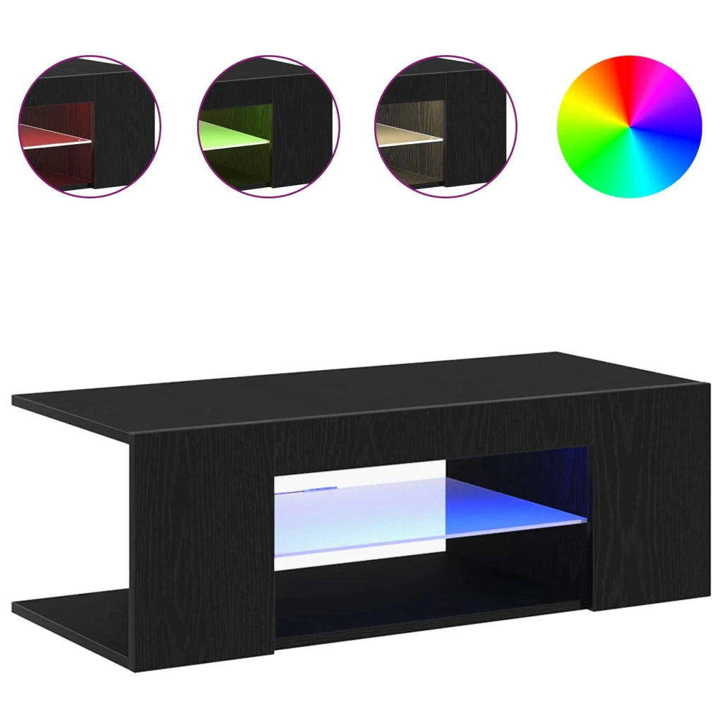 Mobile TV Rovere Nero 90 x 39 x 30 cm Legno multistrato 862562