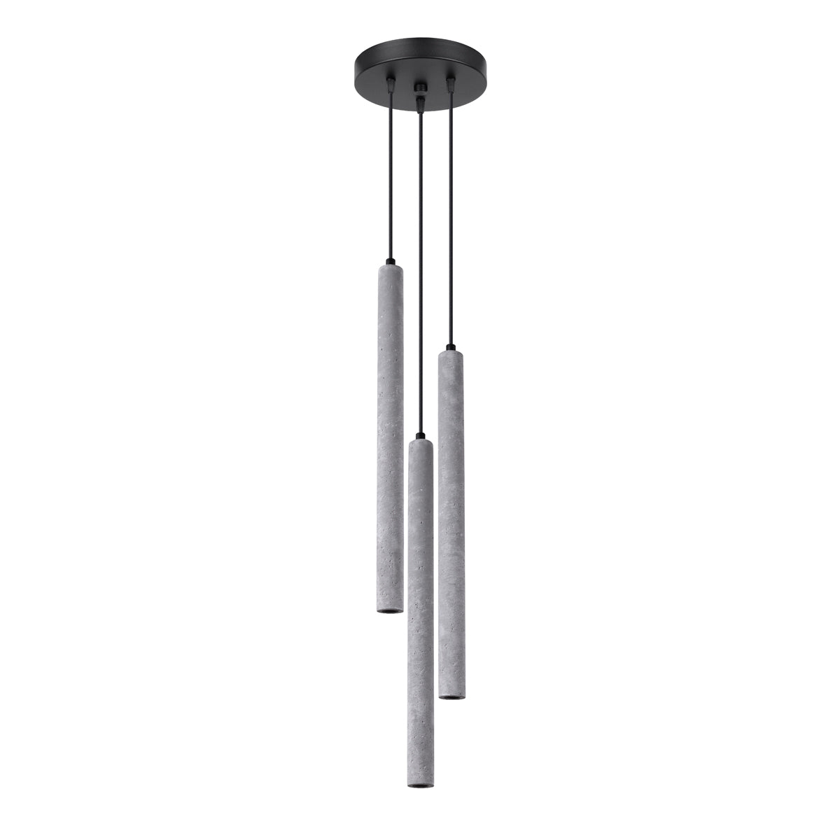 Lampada da soffitto in cemento a 3 luci PATELO Persian Indigo, design moderno, grigio nero