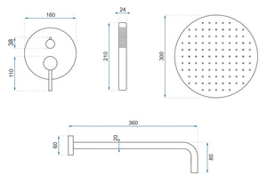 Set Doccia Da Incasso Rea Lungo Chrome + Box