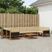 Set di divani da esterno con cuscino 8 pcs Naturale e Beige 3381305
