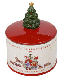 Contenitore Natalizio Ø15 cm in Ceramica