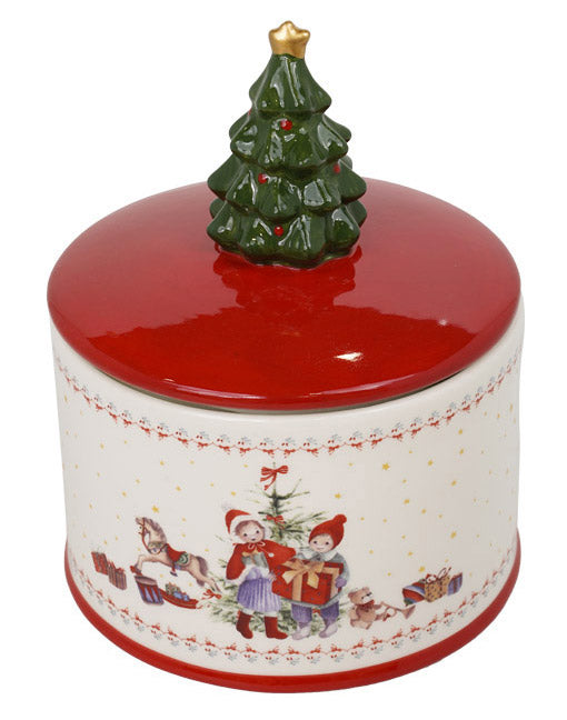 Contenitore Natalizio Ø15 cm in Ceramica