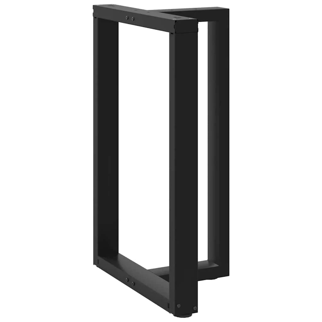 Set di 2 gambe per tavolo da bar a forma di T con piedini regolabili 60 x 35 x 90 cm acciaio nero 02_0057345