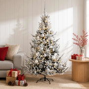 Albero di Natale artificiale con palline 120 cm 150 LED 3465975