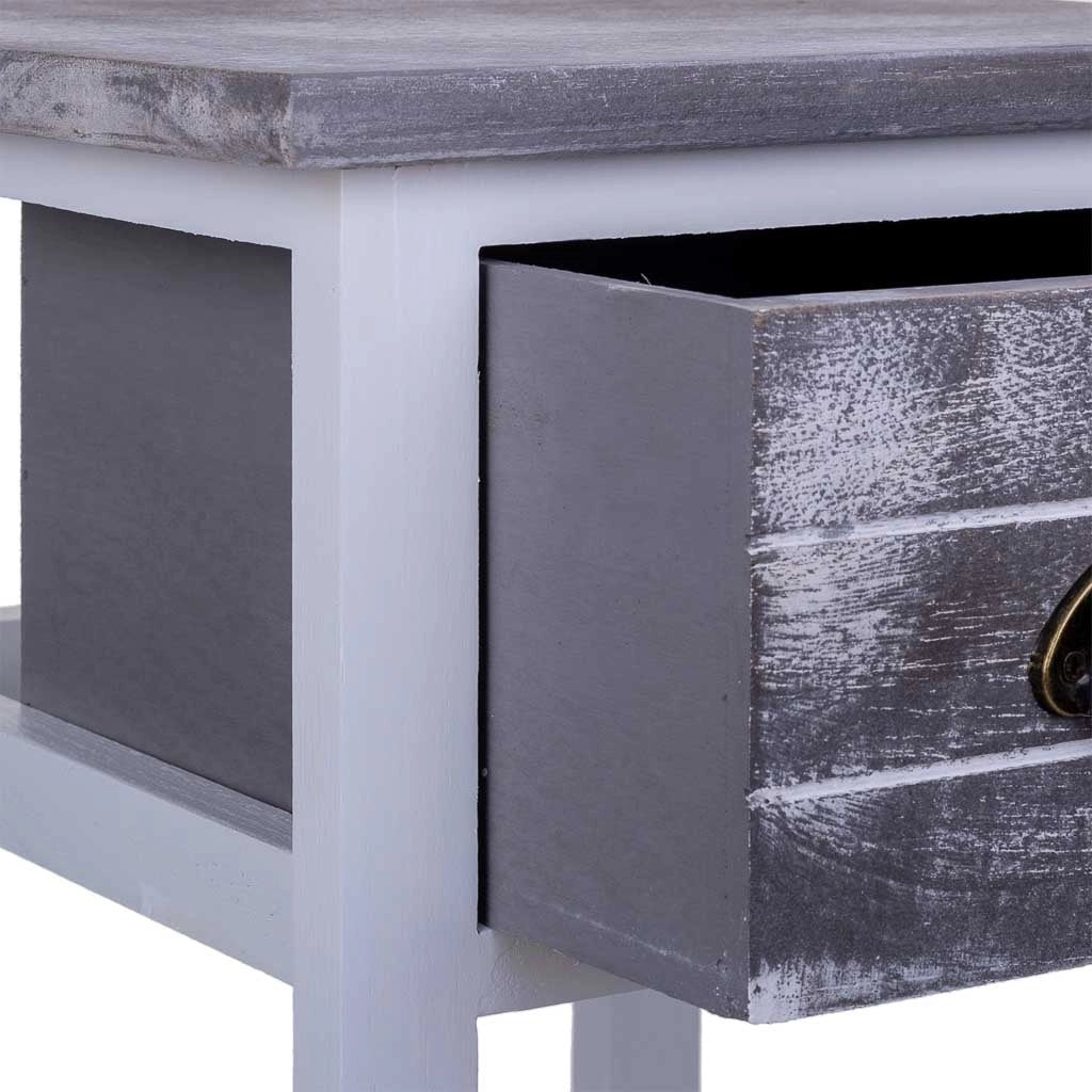 Comodino in legno bianco 30x30x63
