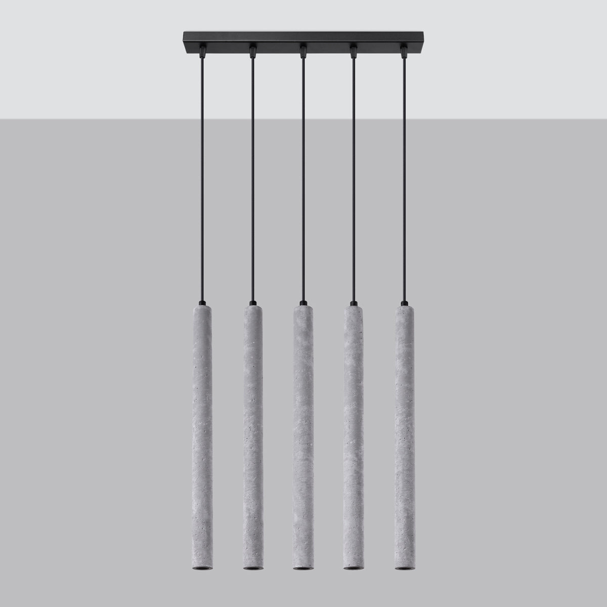 Lampada da soffitto in cemento a 5 luci indaco persiano PATELO, design moderno