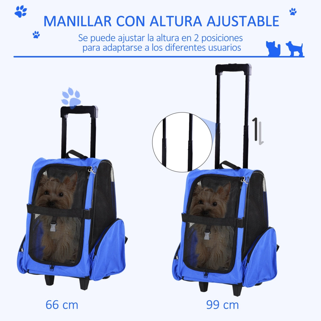 Trasportino per Mascote 2 in 1 ¨C Zephmum ¨C Blu 42x25x55 cm