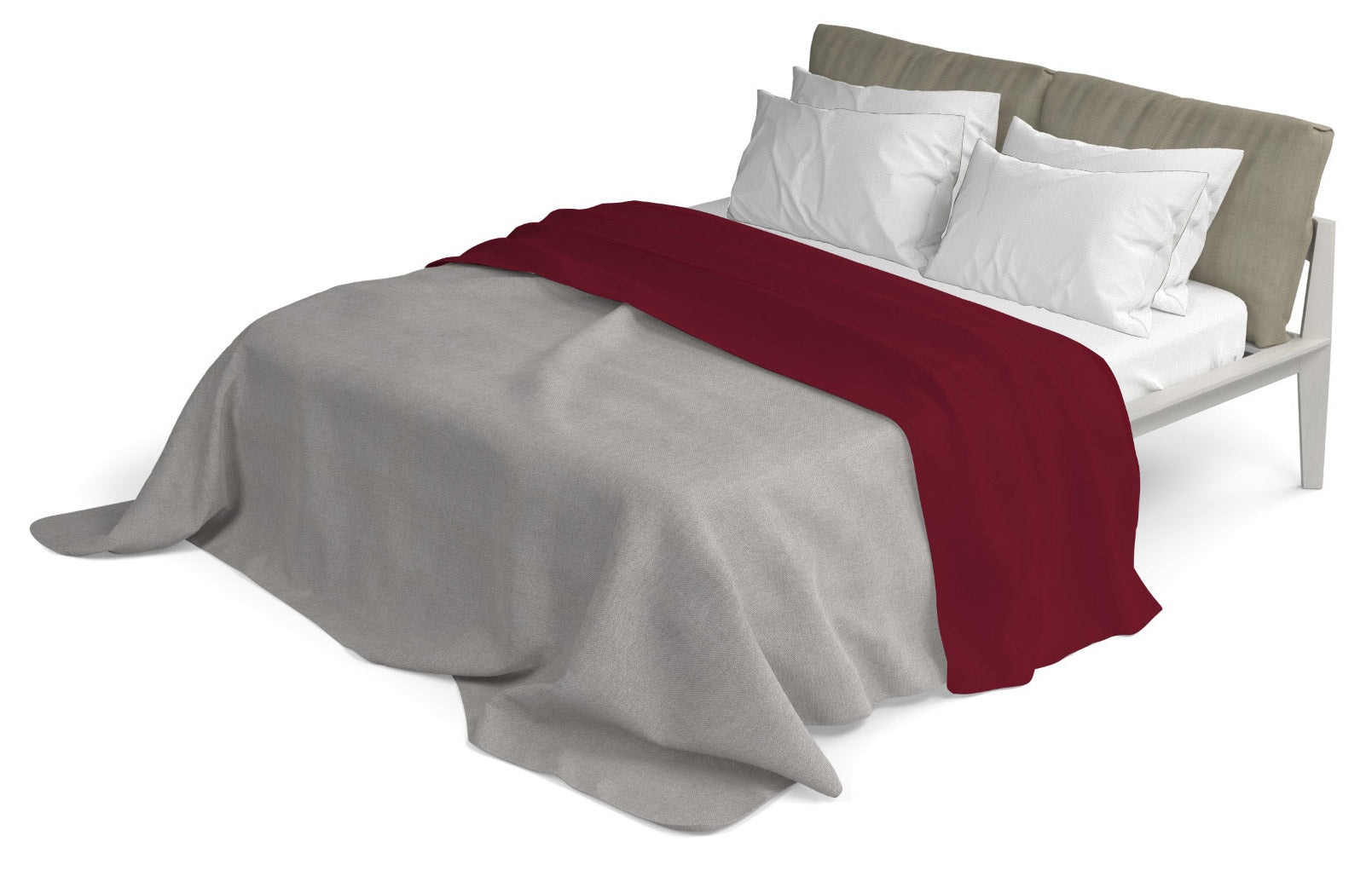 Lenzuolo Sopra in Tinta Unita Bordeaux 1 Piazza e Mezzo
