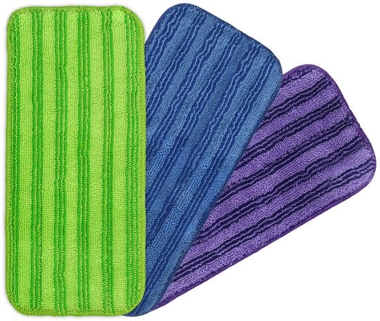 Adatto per asciugamano microfibra Swiffer Wet Jet 12 pollici, set di 3 pezzi (1 blu, 1 verde, 1 viola) per sostituire la testa.