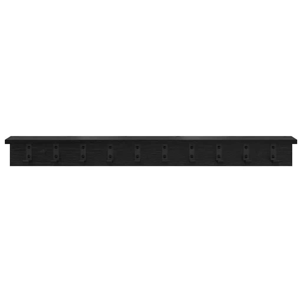 Appendiabiti a muro Rovere Nero 100 x 10,5 x 10,5 cm CFW6265518