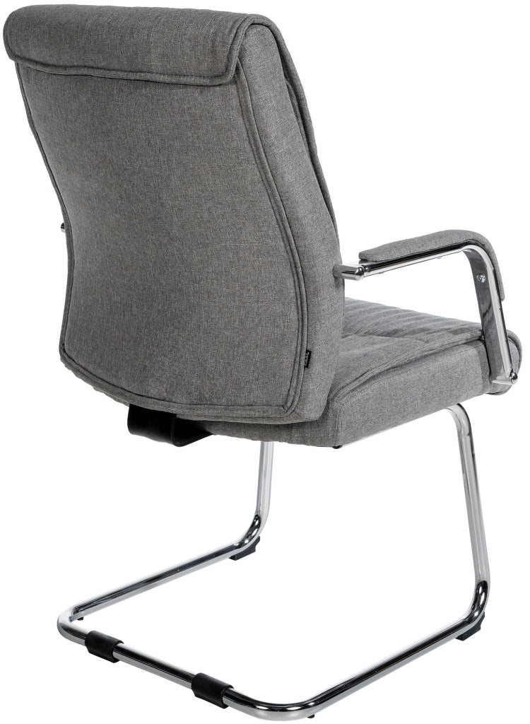 Sedia visitatore Sievert in tessuto grigio chiaro