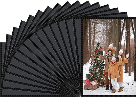 Pacchetto da 15 pezzi di foto display magnetici per frigorifero 11,5*16,5cm, display foto magnetici per frigorifero (nero)
