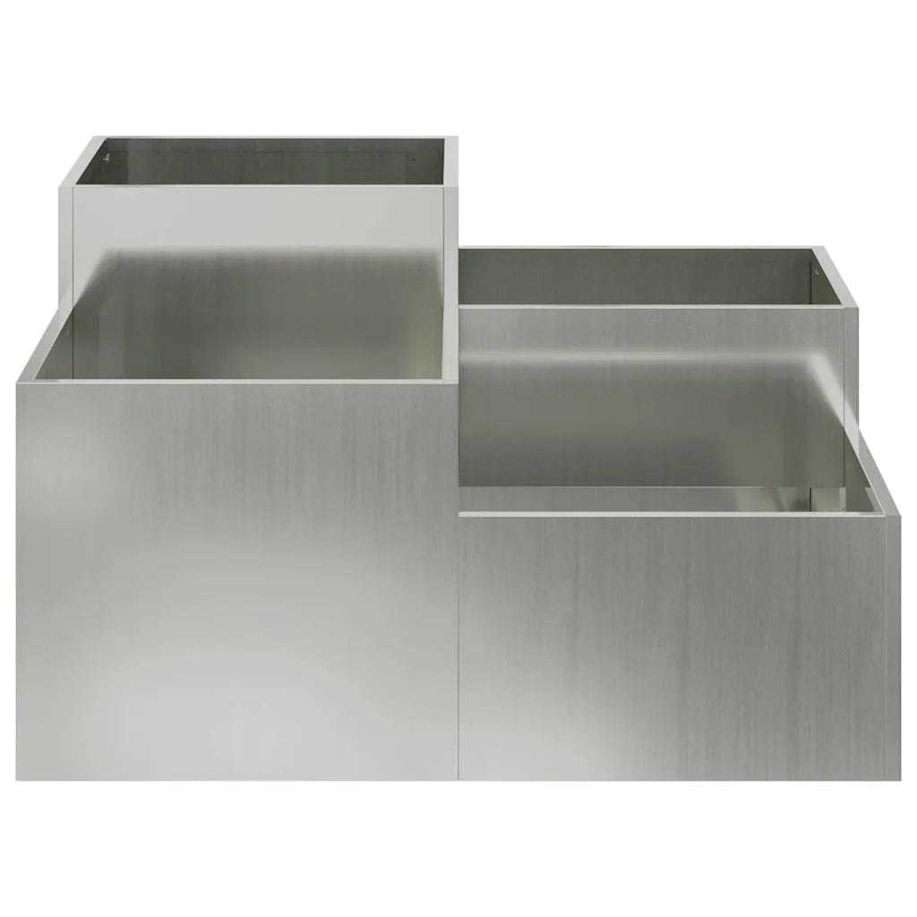 Vaso da giardino Argento 100 x 100 x 48 cm Acciaio zincato 865853