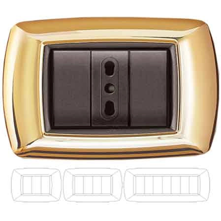 PLACCA COPRINTERRUTTORE ORO 'MYLIFE' 7 moduli - EC ELETTROCANALI