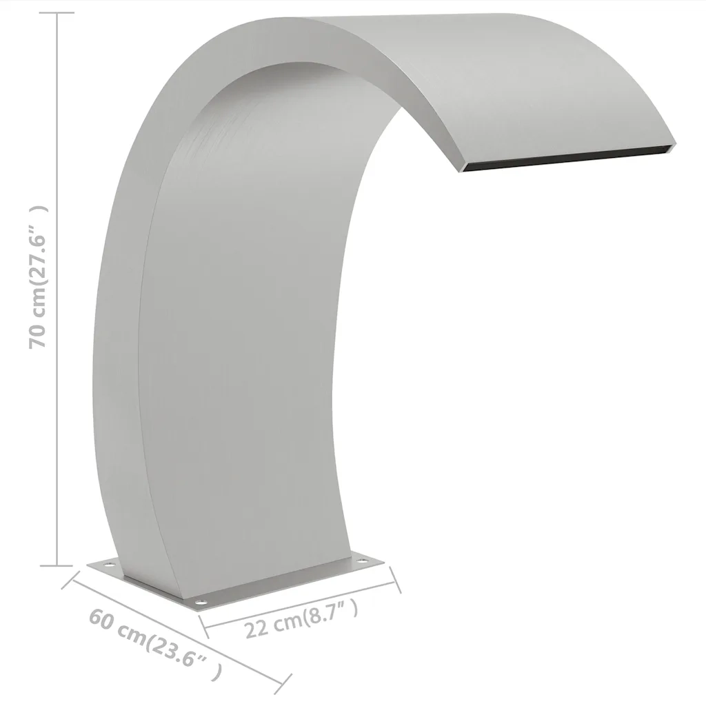 Fontana per Piscina 22x60x70 cm in Acciaio Inox 304 CFW9479079