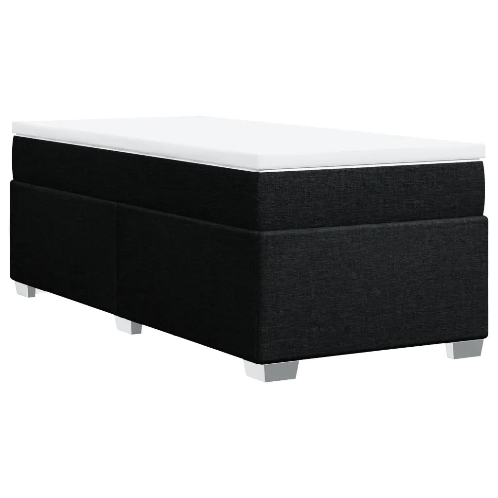 Giroletto a Molle con Materasso-Struttura Letto Nero 90x190 cm in Tessuto 713871