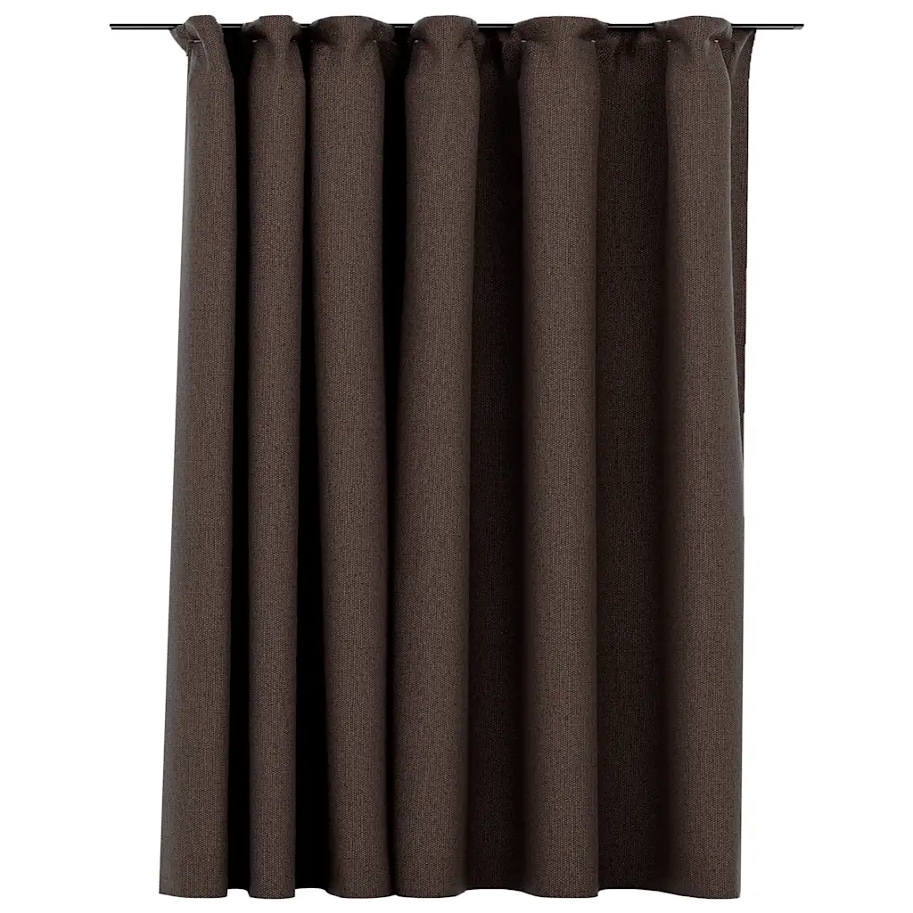 Tenda Oscurante Effetto Lino con Ganci Talpa 290x245 cm 321207