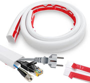 Goot di protezione cavo autoadesivo 5 m x 25 mm - ponte cavo - protezione cavo - protezione cavo per pavimento - protezione cavo per uffici, case, magazzini, hotel - bianco