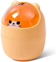 Mini Prullenbak in Acciaio con Coperchio e Supporto per Contenitore in Plastica