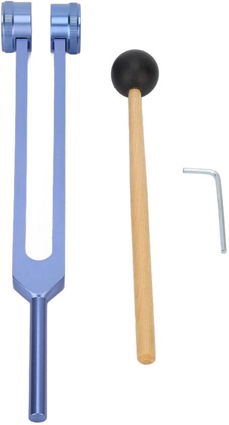 Set di manubri 128 Hz - Lega di alluminio - Martello - Chiave a ingranaggi - Legno composito - Lunghezza 24,5 cm - Manubrio