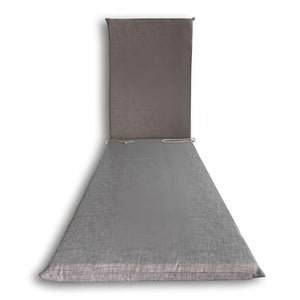 Cuscino Garden Lettino H.4,5 cm 180x60, Beige,Grigio,Ecrù, Comodo e Resistente COLORE: GRIGIO