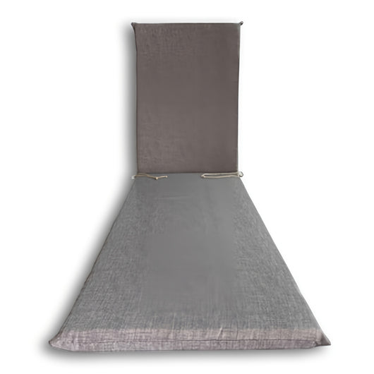 Cuscino Garden Lettino H.4,5 cm 180x60, Beige,Grigio,Ecrù, Comodo e Resistente COLORE: GRIGIO