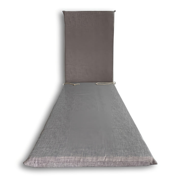 Cuscino Garden Lettino H.4,5 cm 180x60, Beige,Grigio,Ecrù, Comodo e Resistente COLORE: GRIGIO