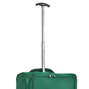 Set 3 Valigie Morbide Trolley da Viaggio Verde Bagaglio a Mano 50-55-60 cm