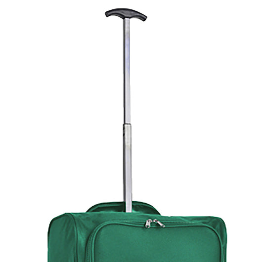 Set 3 Valigie Morbide Trolley da Viaggio Verde Bagaglio a Mano 50-55-60 cm