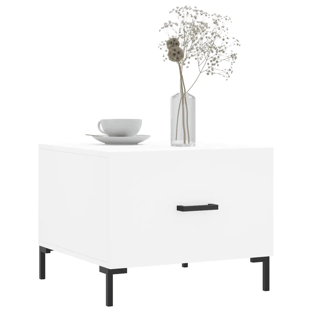 2 pz Tavolini da salotto | Tavolino da caff¨¨ | Tavolino da Soggiorno Bianchi 50x50x40 cm Legno Multistrato
