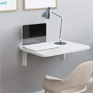 Tavolo Pieghevole a Muro Salvaspazio Multiuso in MDF Bianco 80x40cm