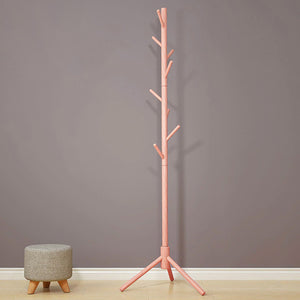 Piantana Appendiabiti in legno Naturale 8 Ganci 41x41 H176cm Verniciato Rosa