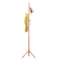 Piantana Appendiabiti in legno Naturale 8 Ganci 41x41 H176cm Verniciato Rosa