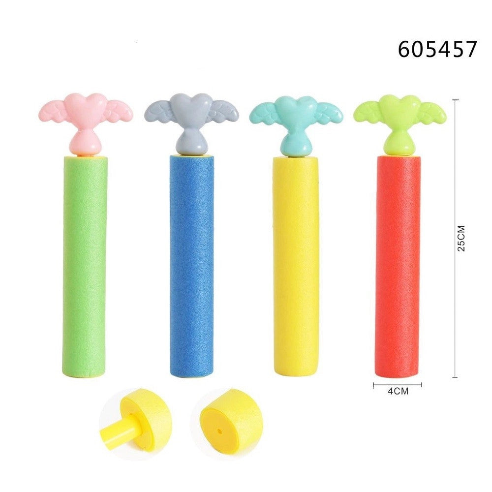 Trade Shop - Pistola Ad Acqua Tubo 25x4cm Manico Bambini Schiuma Gioco Giardino Estate 605457 -