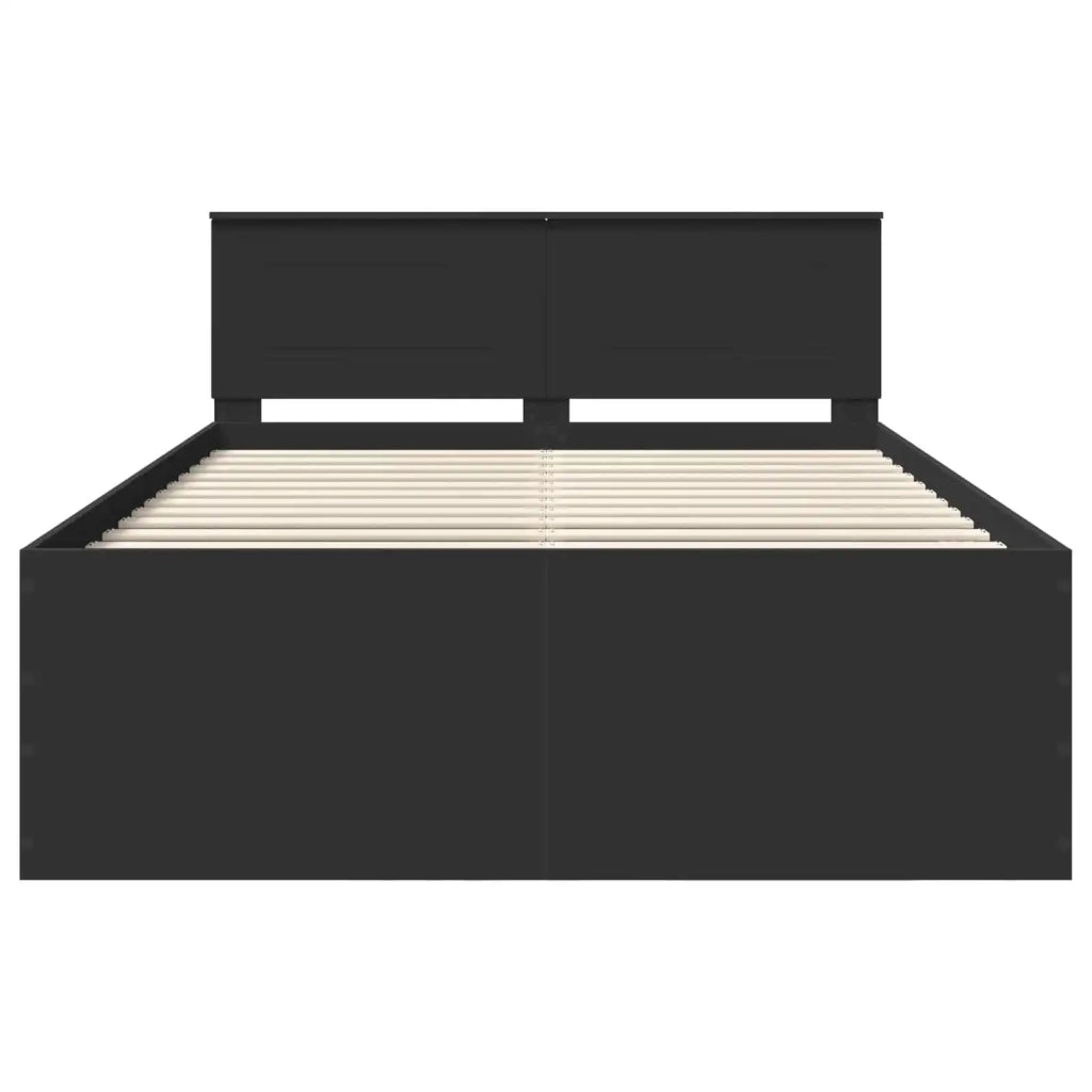 Struttura del letto Nero 140 x 190 cm Legno multistrato
