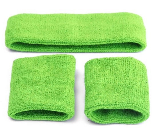 Set di fasciature sportive - Fascia cranica e fascia polso 3 pezzi - Morbido e compatto - Elastico intrecciato - Fasciatura sportiva - Per palestra, tennis, ginnastica, calcio