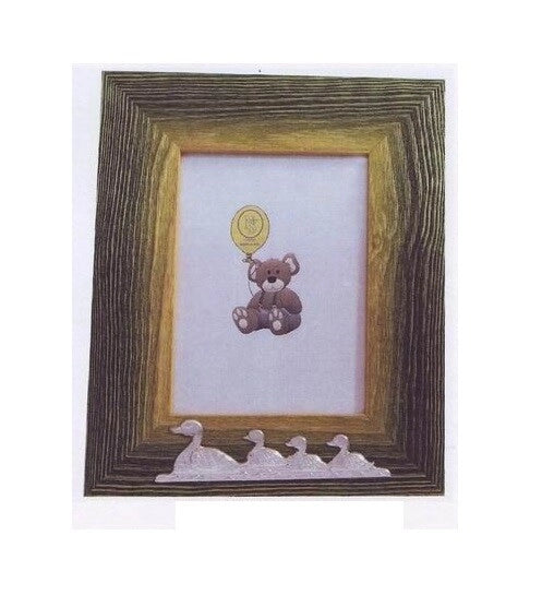 Cornice Portafoto da appoggio in Legno e Papere in Argento 13 x 18 cm