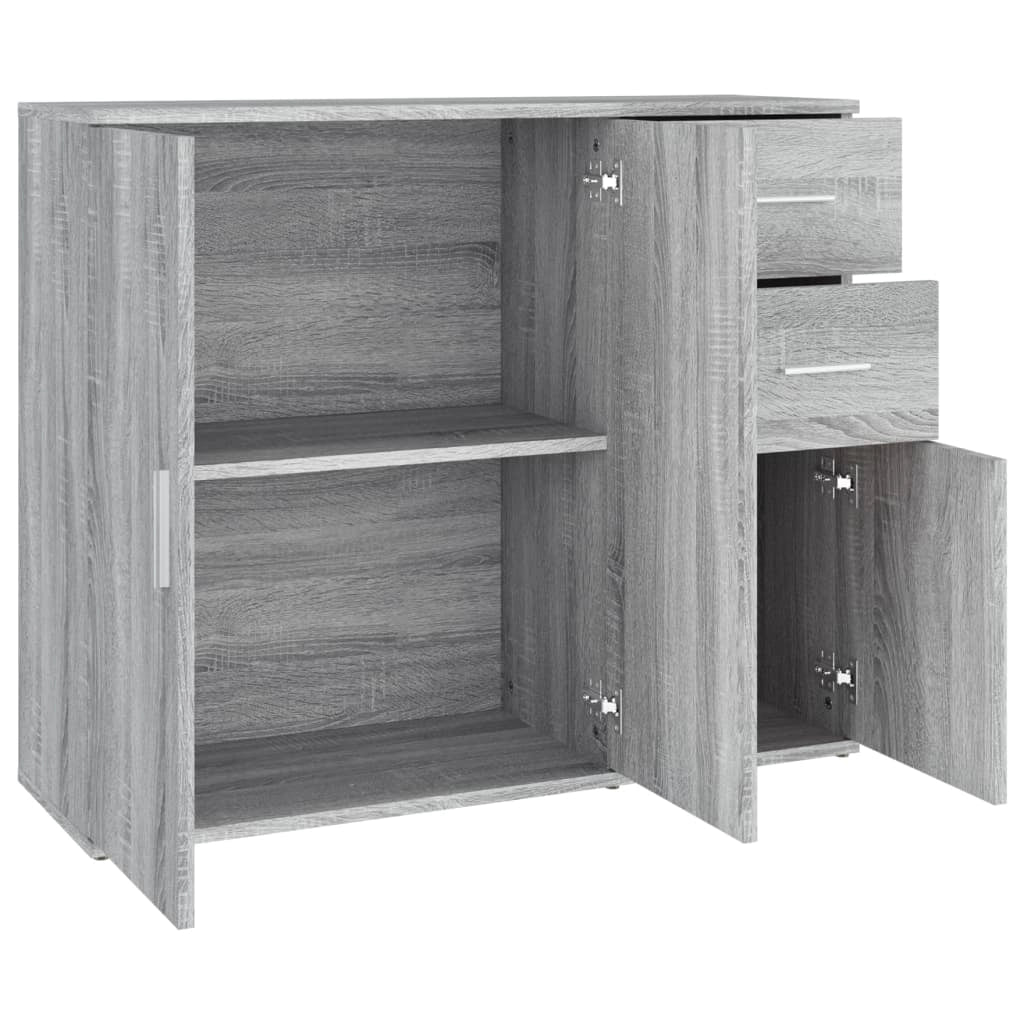 Buffet credenza cassettiera armadio mobile contenitore organizer cucina soggiorno salotto Sonoma 91 x 29,5 x 75 cm legno ingegnerizzato grigio 02_0036556