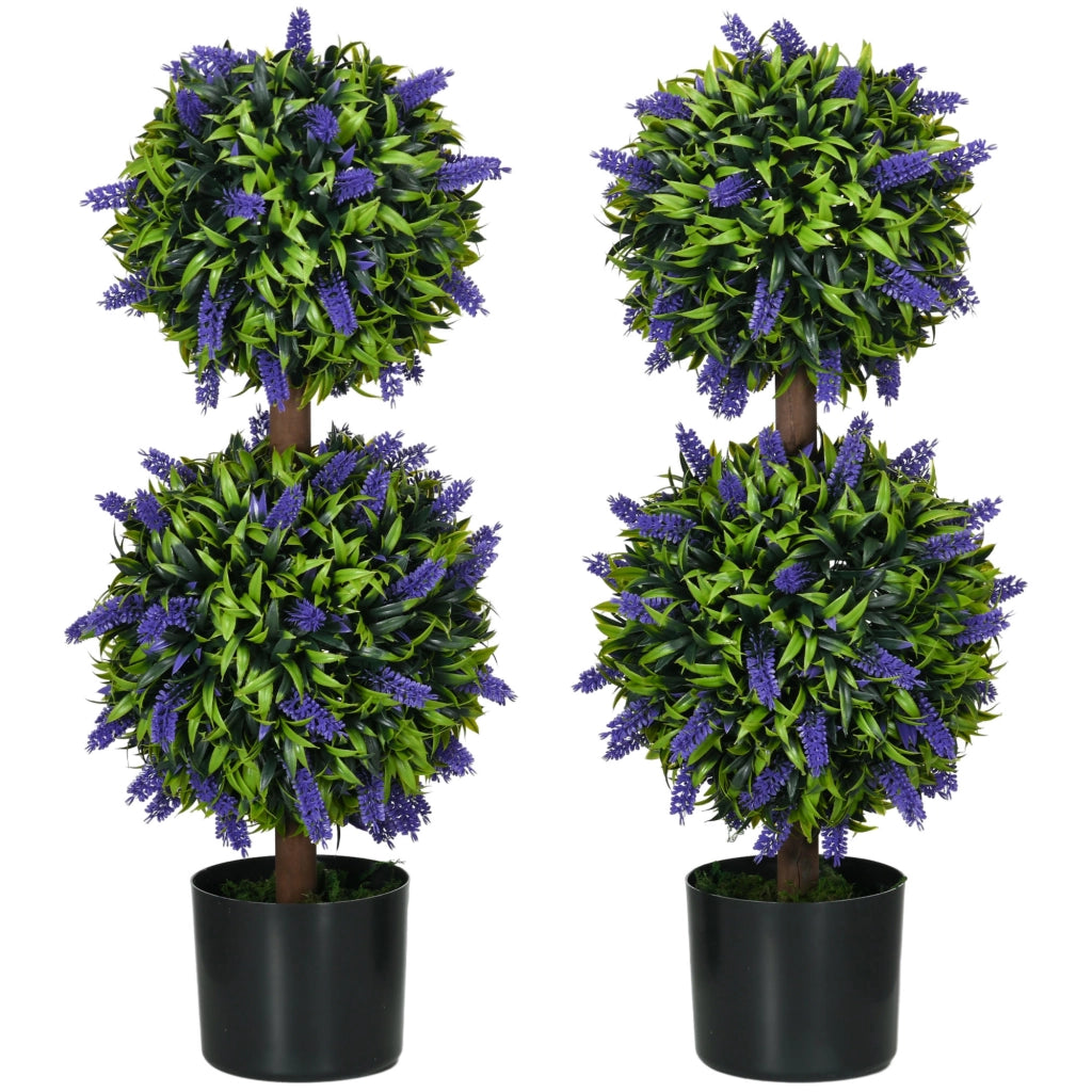 Set 2 Piante Artificiali con Vaso ¨C Xylo ¨C 70 cm Resistenti UV per Giardino e Interno