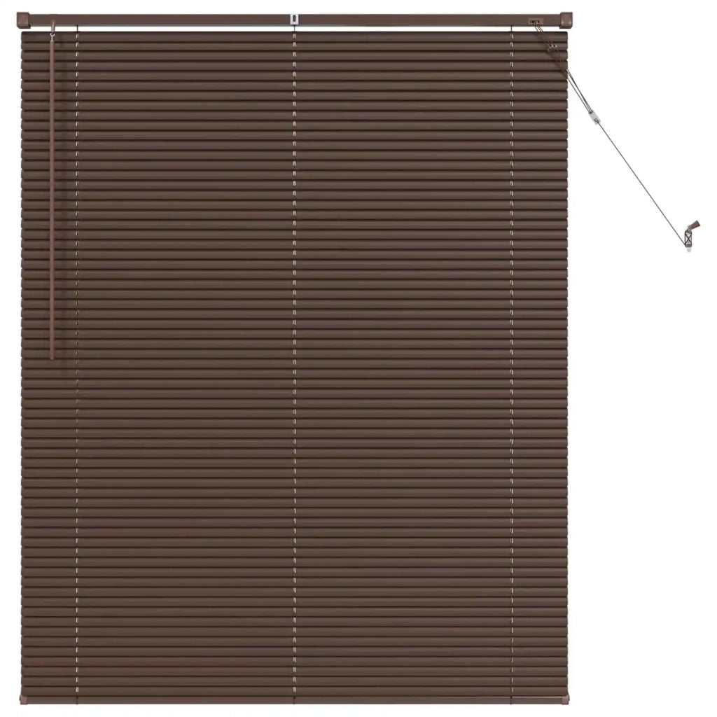 Tenda Veneziana Marrone Scuro con Motivo 150 x 120 cm PVC 42003792