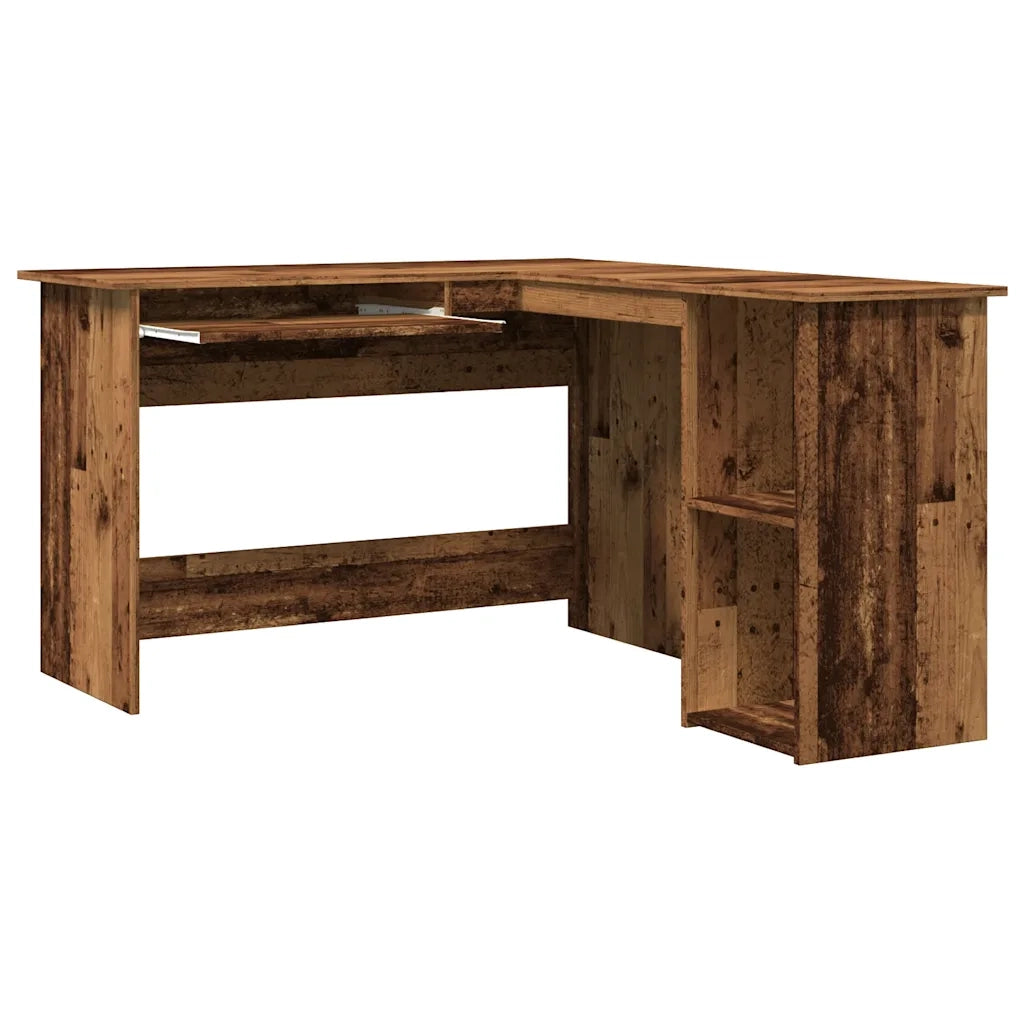 Scrivania Angolare Legno Antico 120x140x75 cm Legno Multistrato