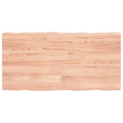Piano Tavolo Marrone Chiaro 120x60x(2-4) cm Rovere Non Trattato