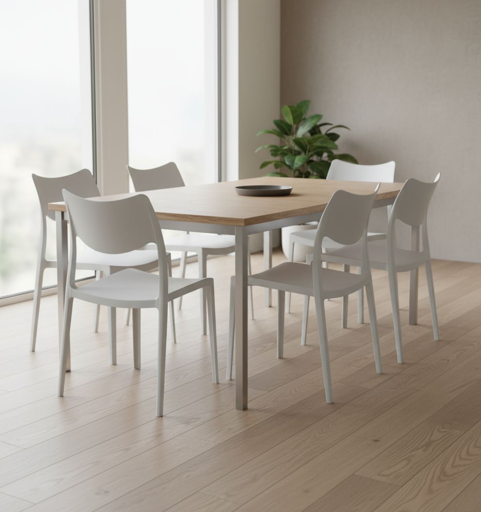 Marvin Sedia In Polipropilene Manu Arredo di Design Sedia per Esterno e Interno Impilabile Sedie per 2 SEDIE MANU BIANCO