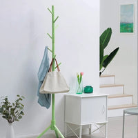 Piantana Appendiabiti in legno Naturale 8 Ganci 41x41 H176cm Verniciato Verde