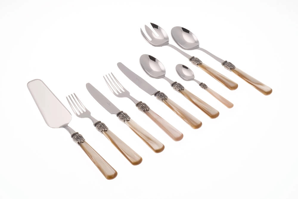 Servizio Set di Posate 75 Pezzi in Acciaio Inox Rivadossi Sandro Elena Champagne