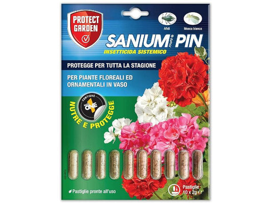 Insetticida sistemico Sanium PIN 10 pastiglie 2g protezione piante ornamentali