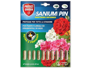 Insetticida sistemico Sanium PIN 10 pastiglie 2g protezione piante ornamentali