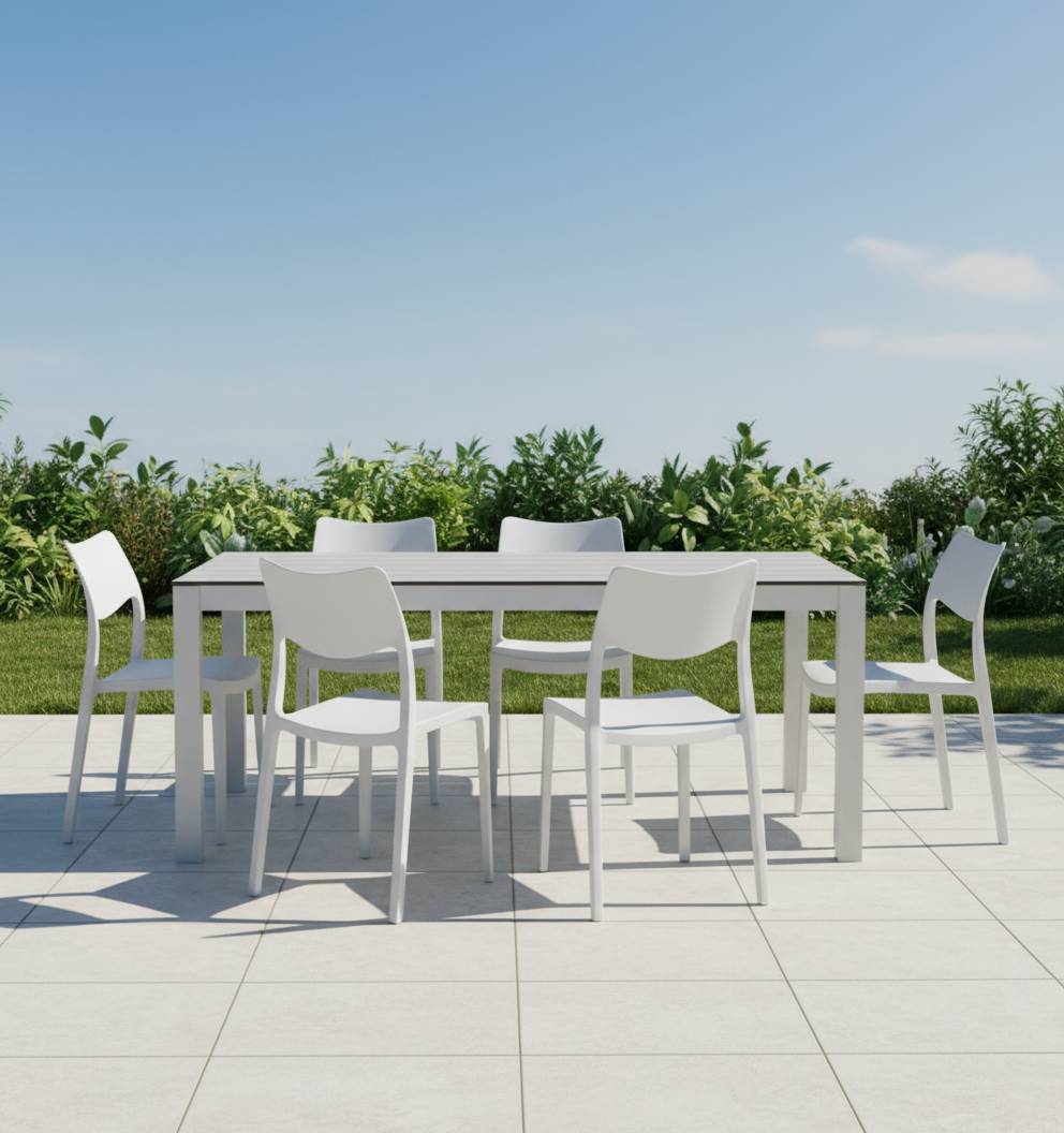 Marvin Sedia In Polipropilene Manu Arredo di Design Sedia per Esterno e Interno Impilabile Sedie per 2 SEDIE MANU BIANCO