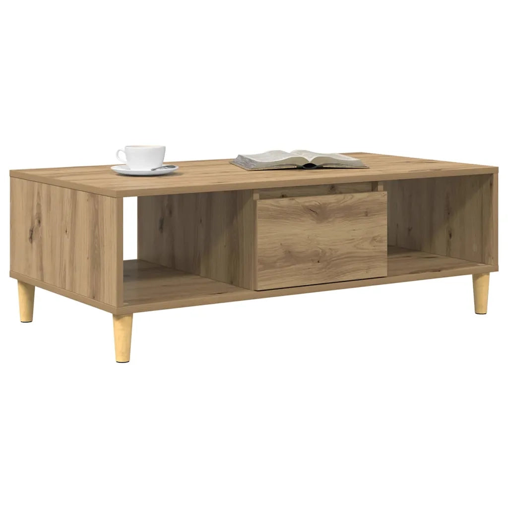vidaXL Tavolino da salotto rovere artigianale 103.5 x 60 x 35 cm